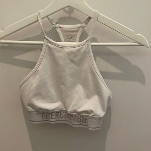 Abercrombie and Fitch Halter Logo Band Sports Bra